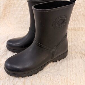 Coach Black Rain Boots!
